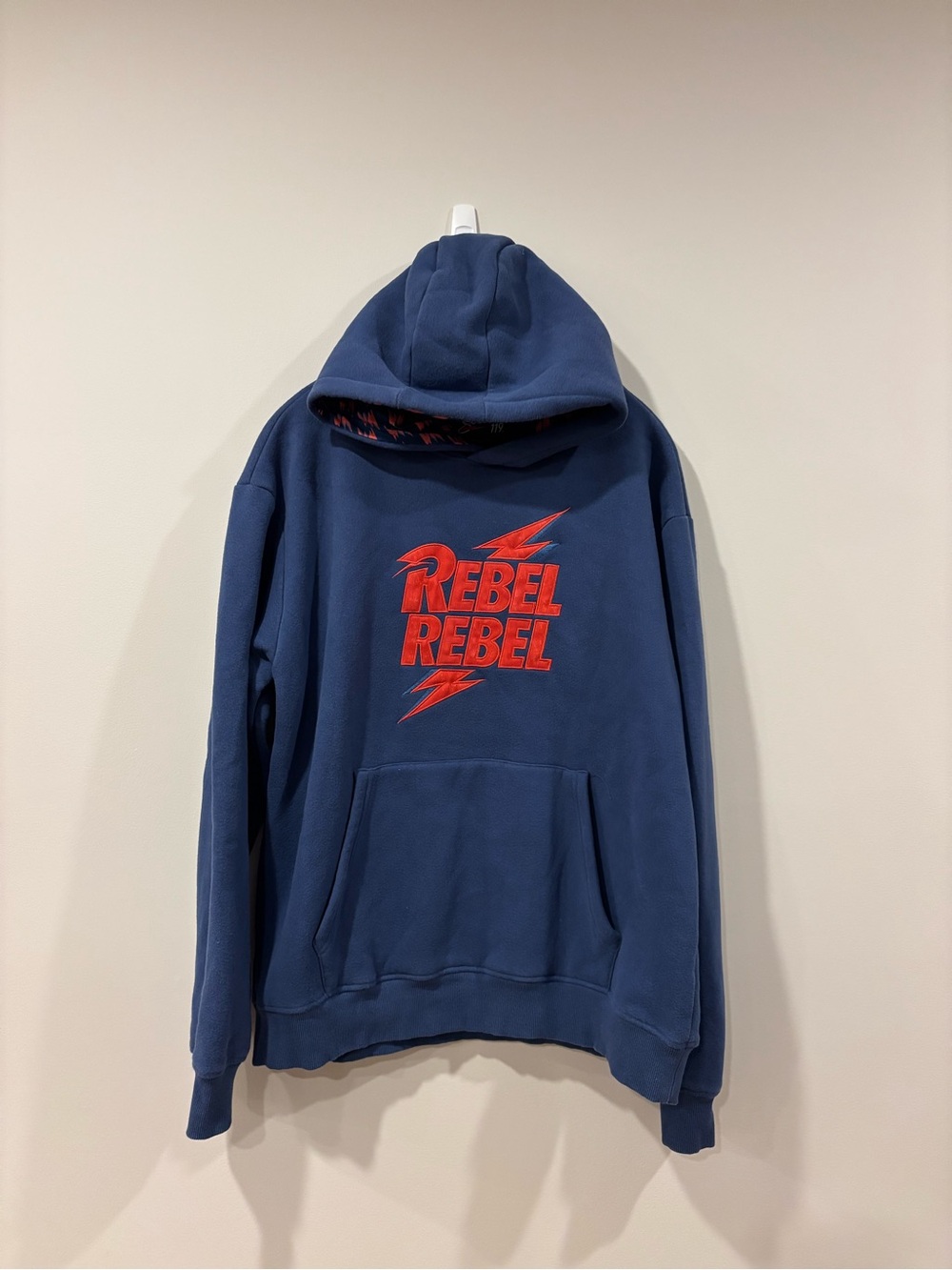 Section 119 David Bowie Archive Rebel Lightning Bolt Sweatshirt Navy Women Large